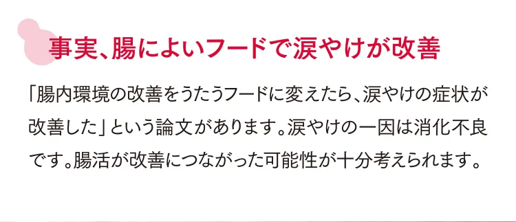 事実、腸によいフードで涙やけが改善